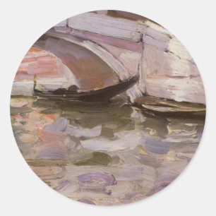 Sticker Rond Gondolas de John Singer Sargent, Impressionnisme A