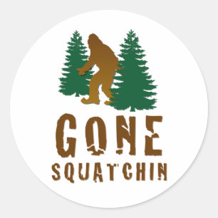 Sticker Rond Gone Squatchin