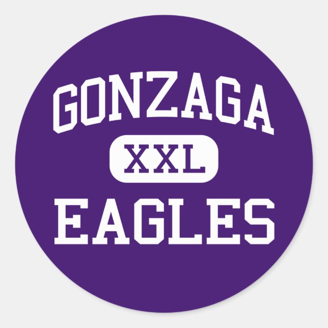 Sticker Rond Gonzaga - Eagles - College - Washington (Devant)