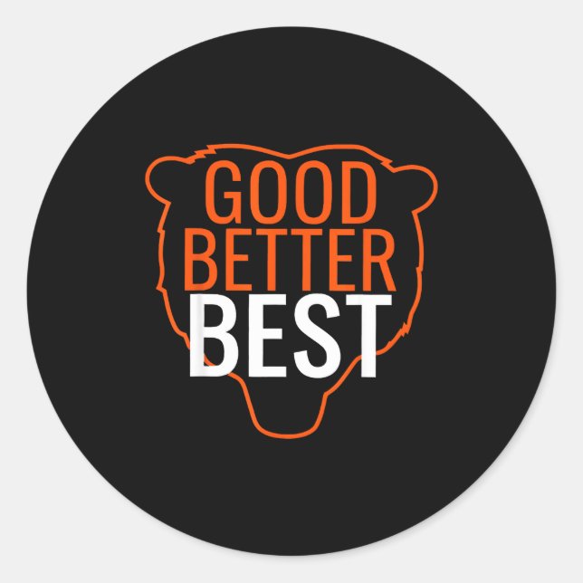 Sticker Rond Good Better Bes Chicago Good Better Men Women  (Devant)