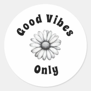 Sticker Rond Good Vibes uniquement