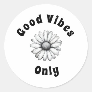 Sticker Rond Good Vibes uniquement