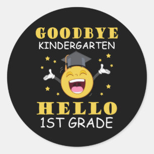 Sticker Rond Goodbye Kindergarten Hello 1ère année