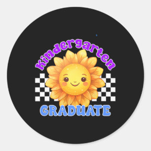 Sticker Rond Goodbye Kindergarten Hello 1st Grade 2025 Graduati