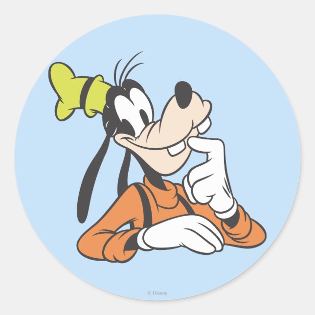 Sticker Rond Goofy | Penser (Devant)