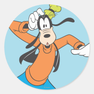 Sticker Rond Goofy  Tête de frottement