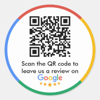 Sticker Rond Google Avis | Lien d'examen professionnel QR