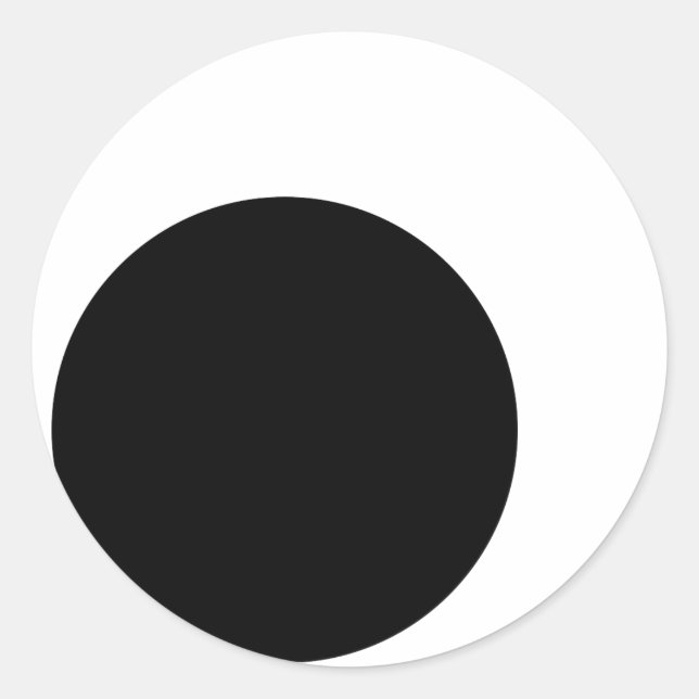 Sticker Rond Googly Eyes (frontière) (Devant)