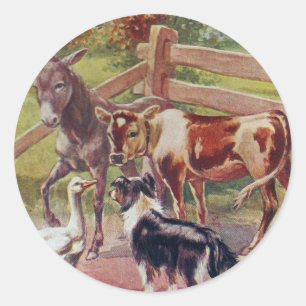 Sticker Rond Goose Avec Tous Ses Amis