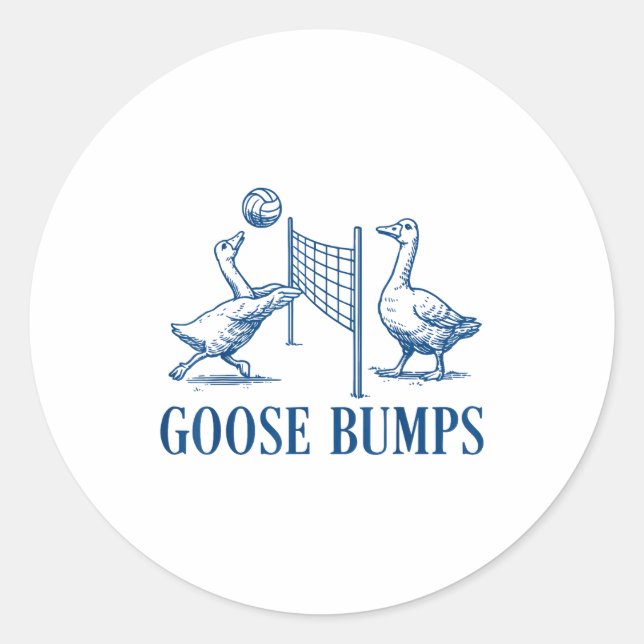 Sticker Rond Goose Bumps Volleyball  (Devant)