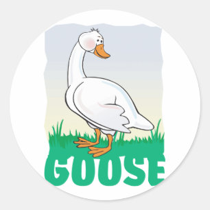 Sticker Rond Goose sympa pour les enfants