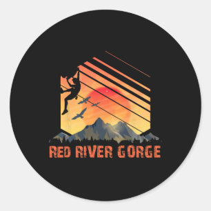 Sticker Rond Gorge de la rivière Rouge - Escalade de roche Esca