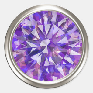 Sticker Rond Gorgey Gem Purples