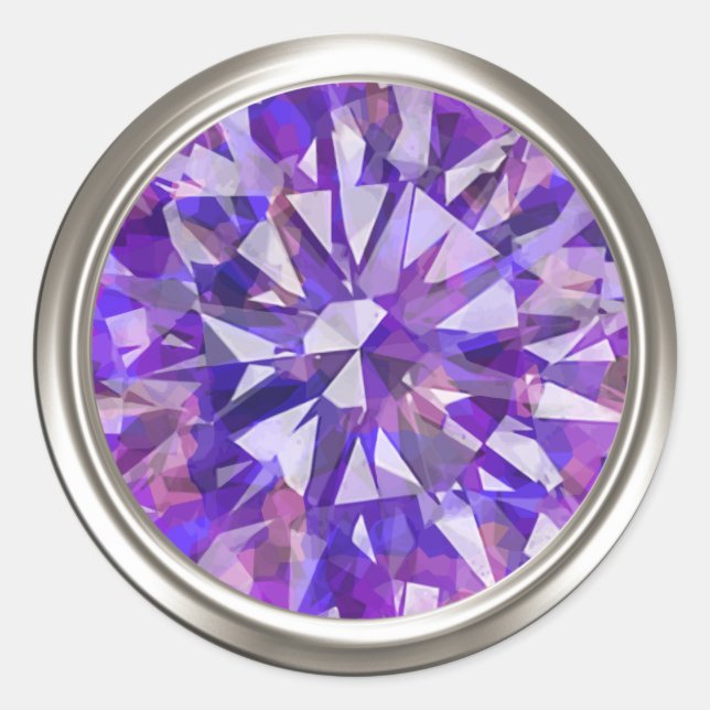 Sticker Rond Gorgey Gem Purples (Devant)