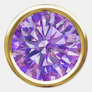 Sticker Rond Gorgey Gem Purples