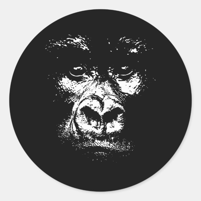 Sticker Rond Gorilla Shadows (Devant)