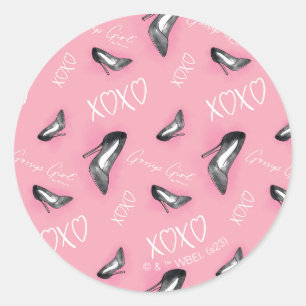 Sticker Rond Gossip Girl High Heels Motif