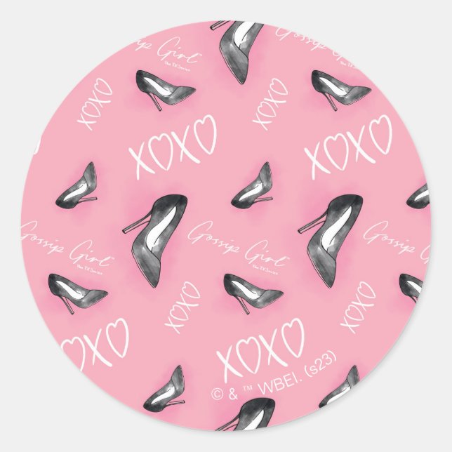 Sticker Rond Gossip Girl High Heels Motif (Devant)