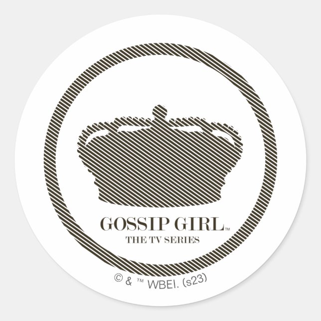 Sticker Rond Gossip Girl TV Series Crown Icon (Devant)