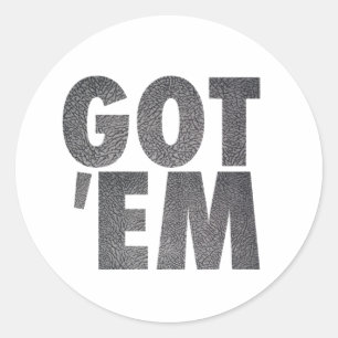 STICKER ROND GOT EM ÉLÉPHANT CIMENT