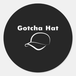 Sticker Rond Gotcha Casquette mème amusant farce farce Internet