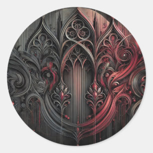 Sticker rond gothique