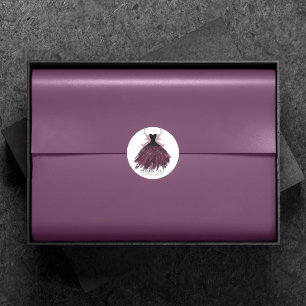Sticker Rond Gothique Fairy Fuchsia Gown   Merci rose rocher