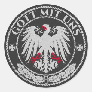 Sticker Rond Gott Mit Uns - Dieu avec le christianisme américai