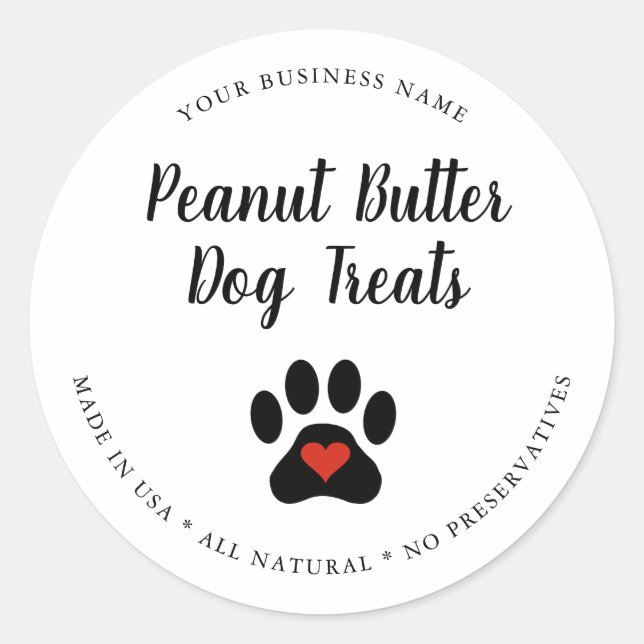 Sticker Rond Gourmande Naturelle Treat Chien (Devant)