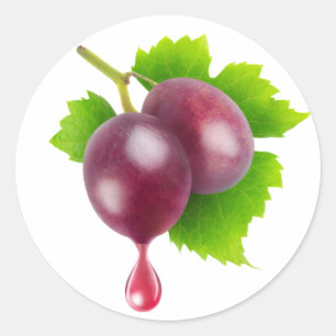 Sticker Rond Goutte de vin