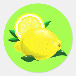 Sticker Rond Gouttes de citron