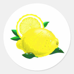 Sticker Rond Gouttes de citron