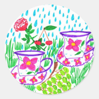 Sticker Rond gouttes de pluie