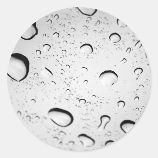 Sticker Rond gouttes de pluie sur verre (Devant)