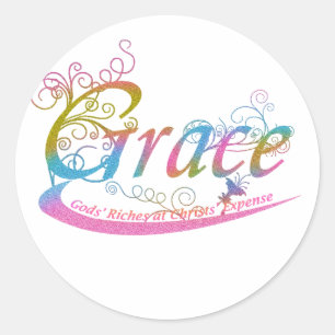 Sticker Rond Grâce