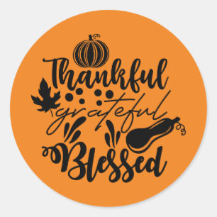 Sticker Rond Grâcieux mot d'art bénie Chute saisonnière