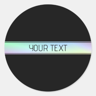 Sticker Rond Gradient coloré moderne et texte modifiable