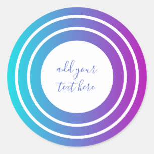 Sticker Rond Gradient coloré moderne géométrique