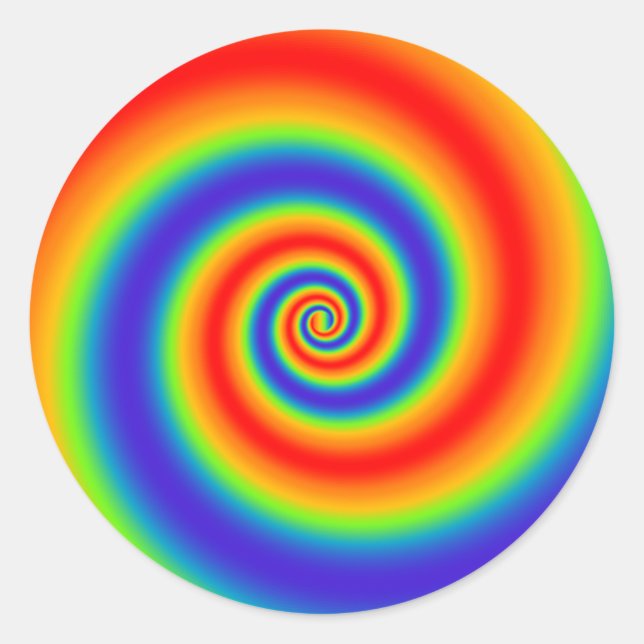 Sticker Rond Gradient du Colorful Spiral Effect (Devant)