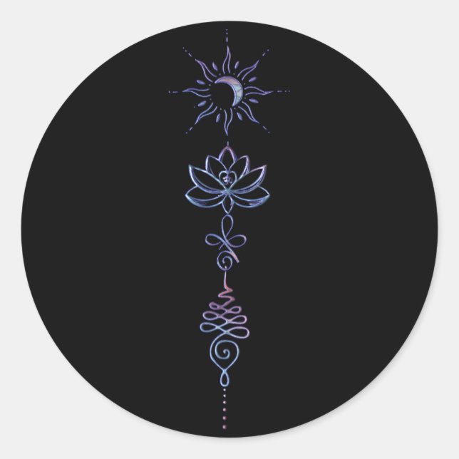 Sticker Rond Gradient Unalome Group  (Devant)