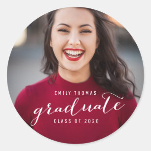 Sticker Rond Graduate Graduate Graduation Photo Class of 2020