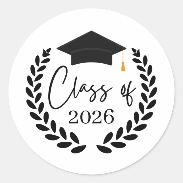 Sticker Rond Graduating Class of 2026 (Devant)