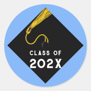 Sticker Rond Graduation 2023 Bleu clair