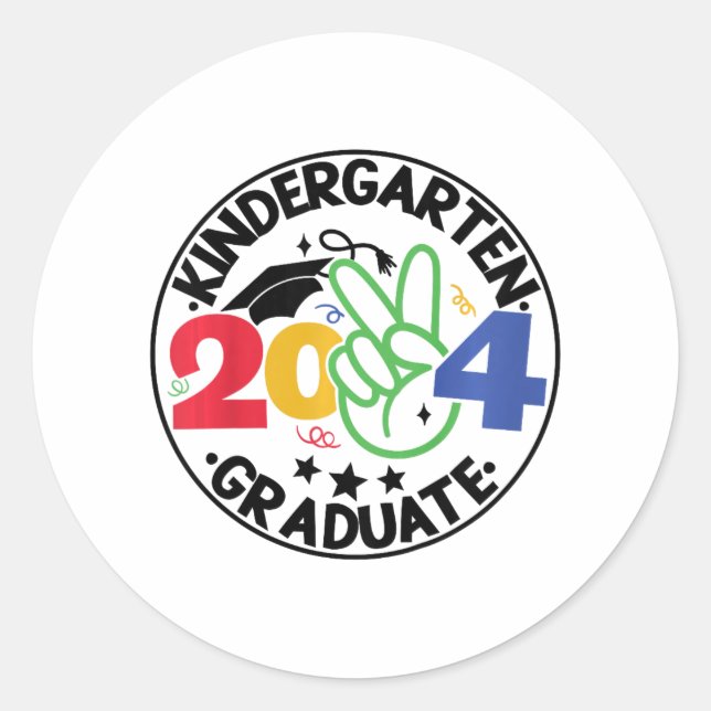 Sticker Rond Graduation 2024 Graduate Jour Dernier De (Devant)
