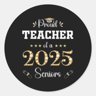 Sticker Rond Graduation 2025 Correspondante Famille Grad Party