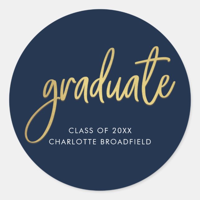 Sticker Rond Graduation 2025 Script Party (Devant)
