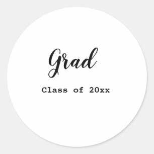 Sticker Rond Graduation class of 2023 congratulation add your n