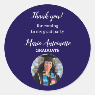 Sticker Rond Graduation Party Merci moderne