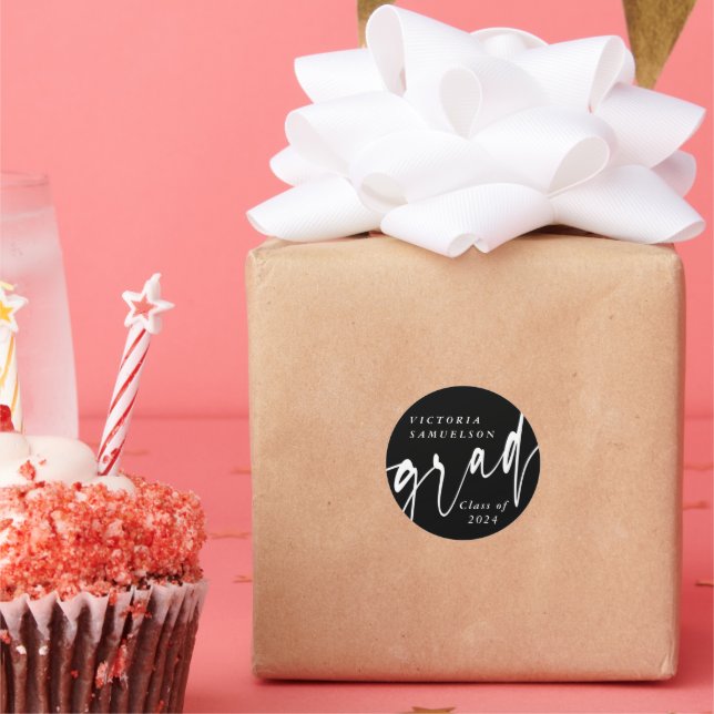 Sticker Rond Graduation personnalisée des couleurs (Fête)