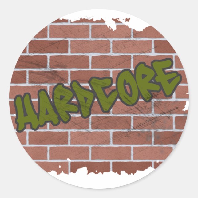 Sticker Rond graffiti hardcore (Devant)